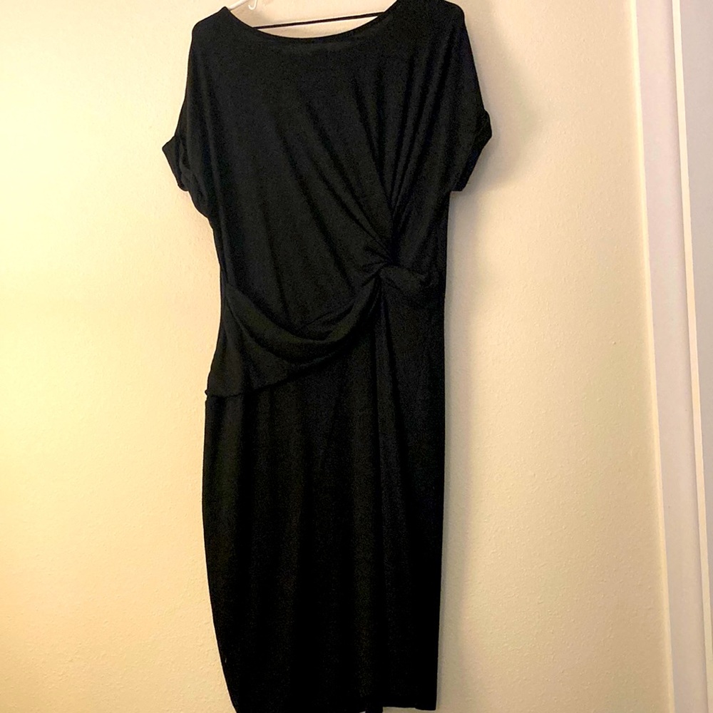 Side-cinch Classic Black Dress
